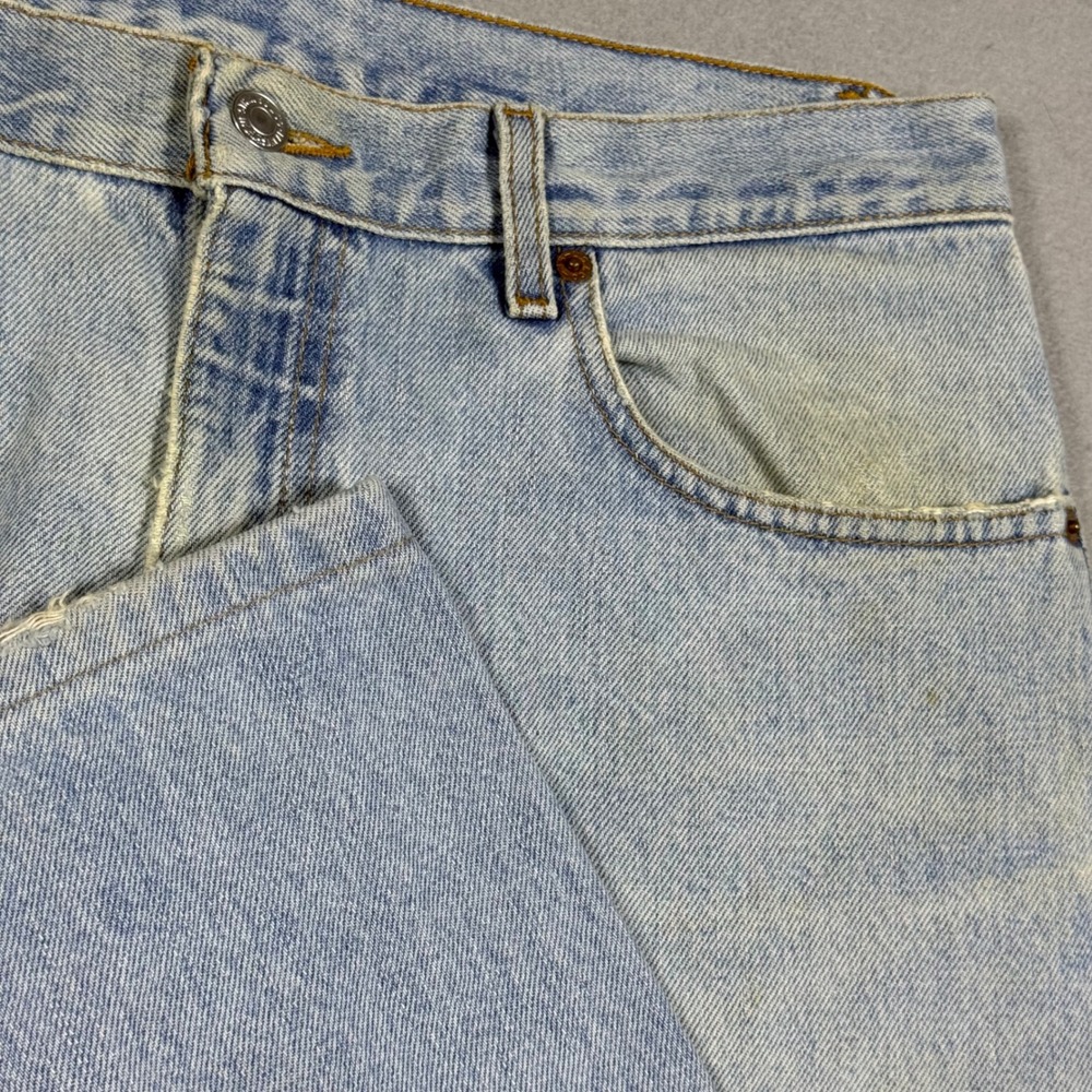 Levis‎ 505 Regular Fit Straight Leg Jeans Light Wash Denim Mens 34x30